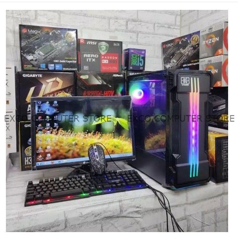 Pc gaming Core i7 |Ram 8gb| vga 2 gb| Monitor 19 inc BARU | ful set  siap pakai Termurah