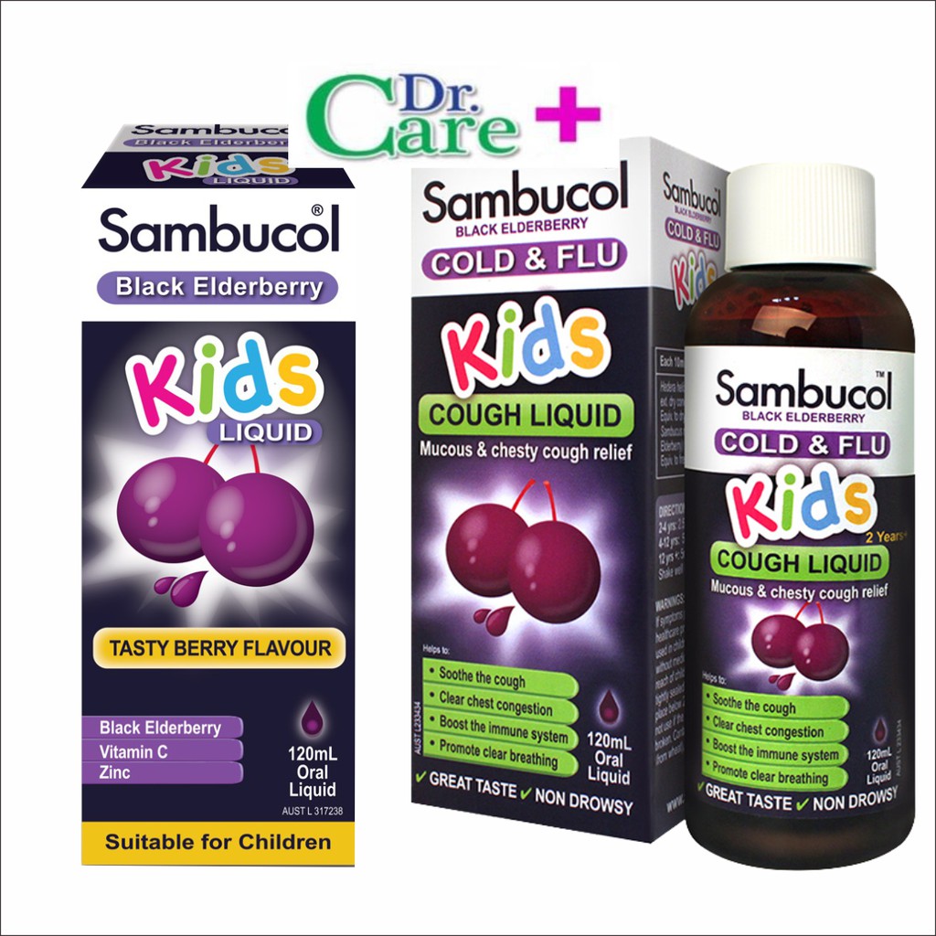 Sambucol Black Elderberry For Kids Liquid 120ml Syrup Sambucol Kids Cough Liquid 120 Ml Shopee Indonesia