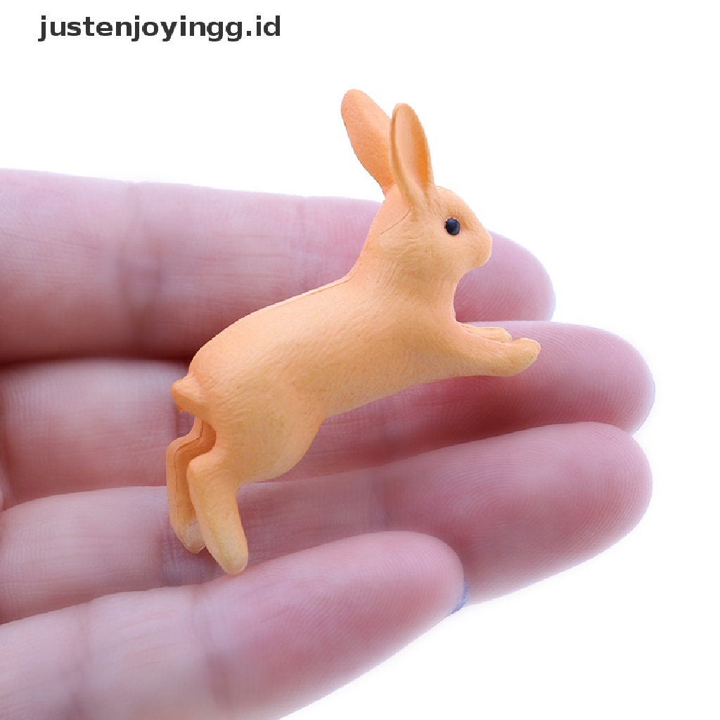 // justenjoyingg.id // 2/4pcs Rabbit Ornaments Miniature Figurine Micro Landscape Terrarium Fairy Decor ~