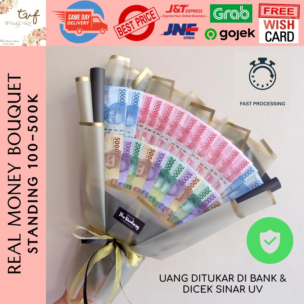 Money Bouquet Buket Uang Standing (100-500k)