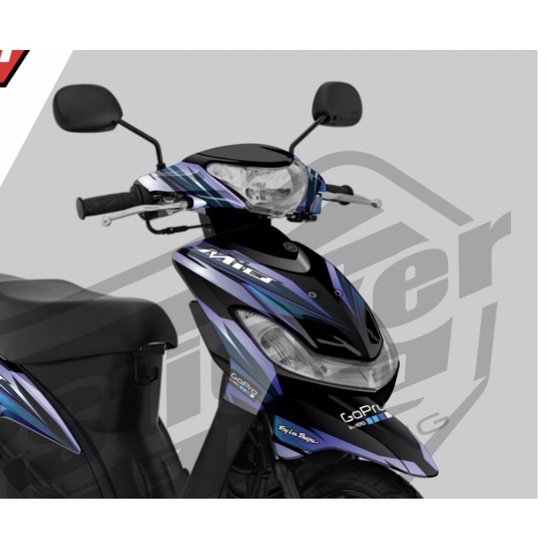 VISOR MIO SMILE HITAM KILAP FREE DOUBLE TAPE / WINDSHIELD MIO SMILE MIO SPORTY NEW HITAM KILAP PLUS DOUBLE TAPE BY RPM