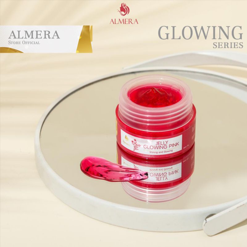 Almera Skincare Red Jelly Glowing Pink, Almera Skin, Almera Store Official, Almera Official Store, Almeraskin, Perawatan wajah Dan Kecantikan,