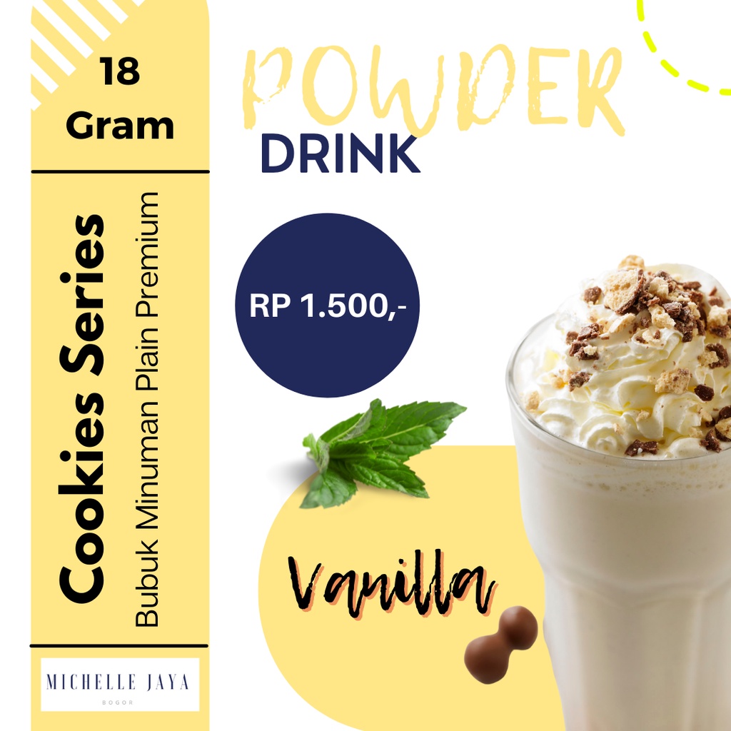 

Prime Powder Drink Super Premium Vanilla 18 Gram / Plain / Bubuk Minuman Rasa