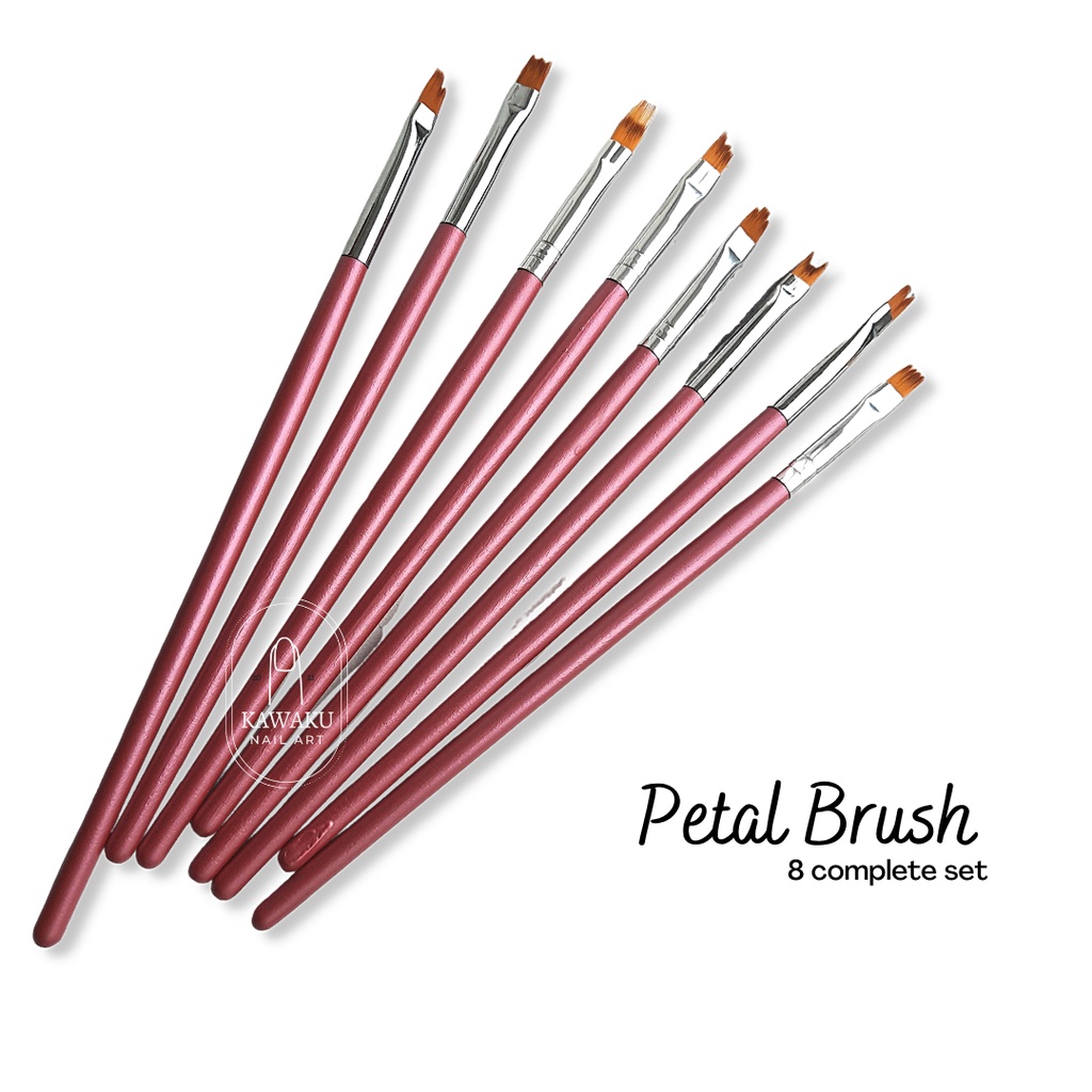 Brush Kuas Nail Art Petal Flower Set 8 Size (NP-12)