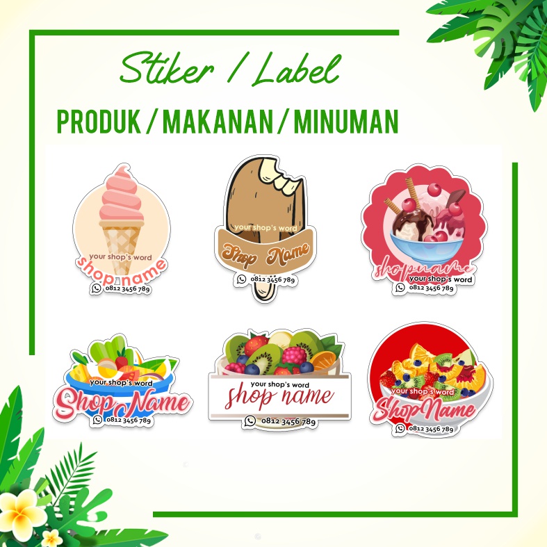 

STIKER PRODUK MAKANAN, STIKER LABEL PRODUK, STIKER KRIM, DLL