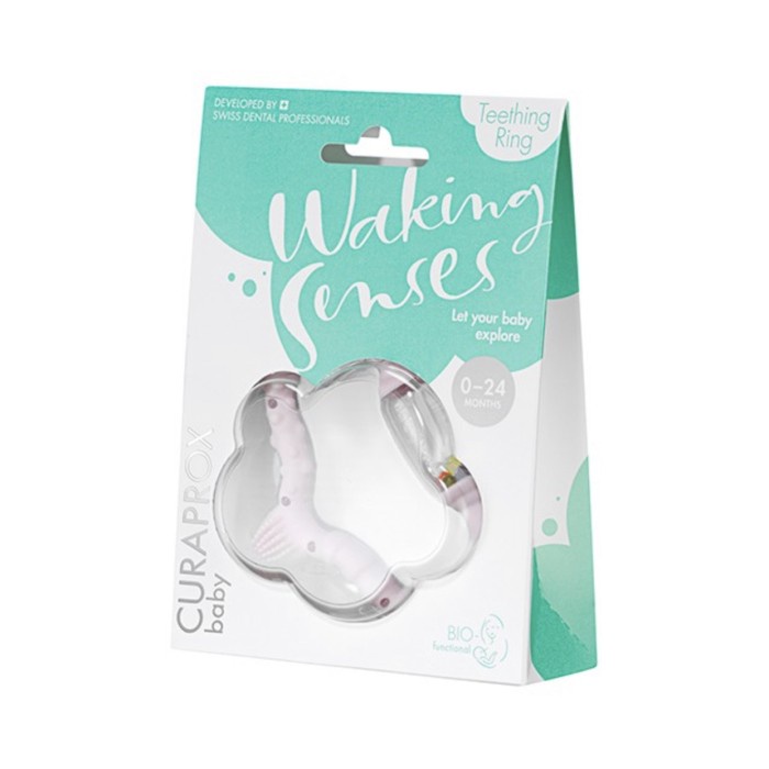 Teether Curaprox Baby Teething Ring - pink