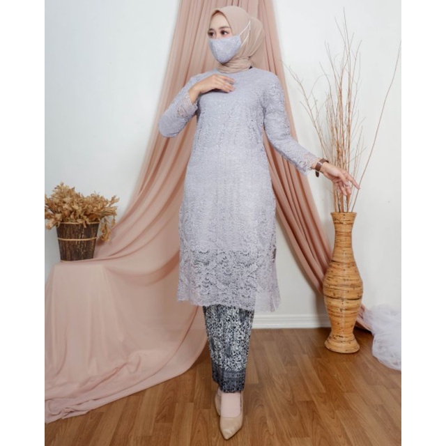 KAK&gt; SET KEBAYA MAHIRA - KEBAYA BRUKAT MODERN - TUNIK KEBAYA BRUKAT - BAJU KEBAYA PESTA CANTIK MODIS