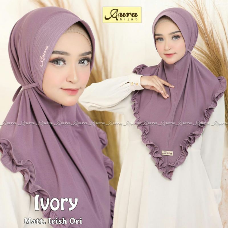 HIJAB INSTAN IVORY BY AURA HIJAB