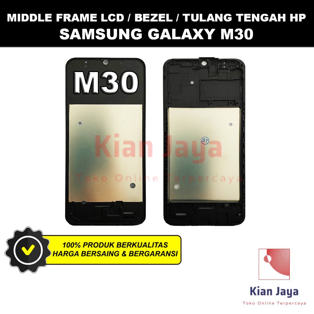 Middle Frame LCD Handphone Samsung Galaxy M30 Tulang Casing Tatakan Bezel Bazel Hp