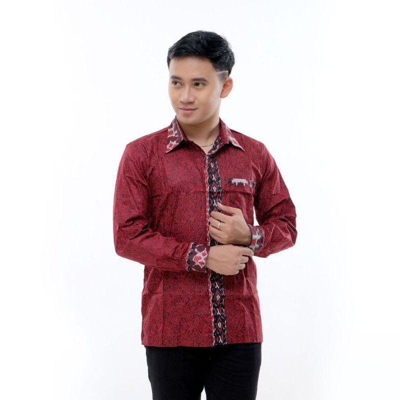 Kemeja Batik Lengan Panjang Motif Mega Mendung Batik Pria Modern