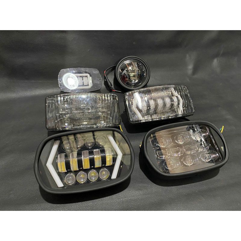 Headlamp reflektor lampu depan daymaker vespa excel kotak 10 & 15 titik led