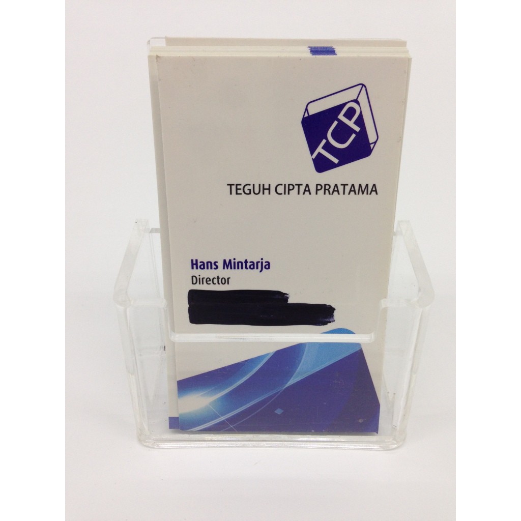 

Acrylic tempat display Kartu Nama vertikal/horizontal