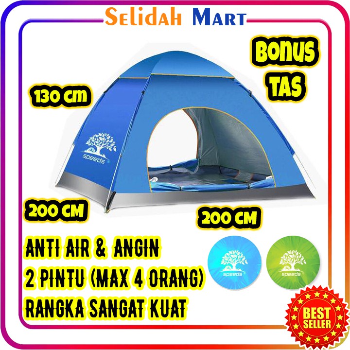 TENDA CAMPING TENDA KEMAH TENDA CAMPING 4 ORANG TENDA CAMPING BESAR UNTUK DEWASA ORI SPEEDS -LL132