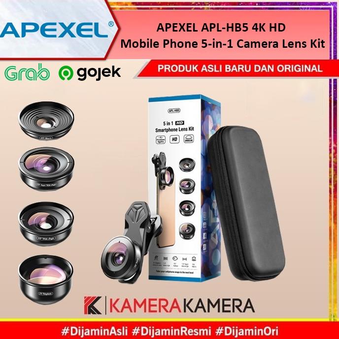 APEXEL APL-HB5 4K HD Mobile Phone 5-in-1 Camera Lens Kit