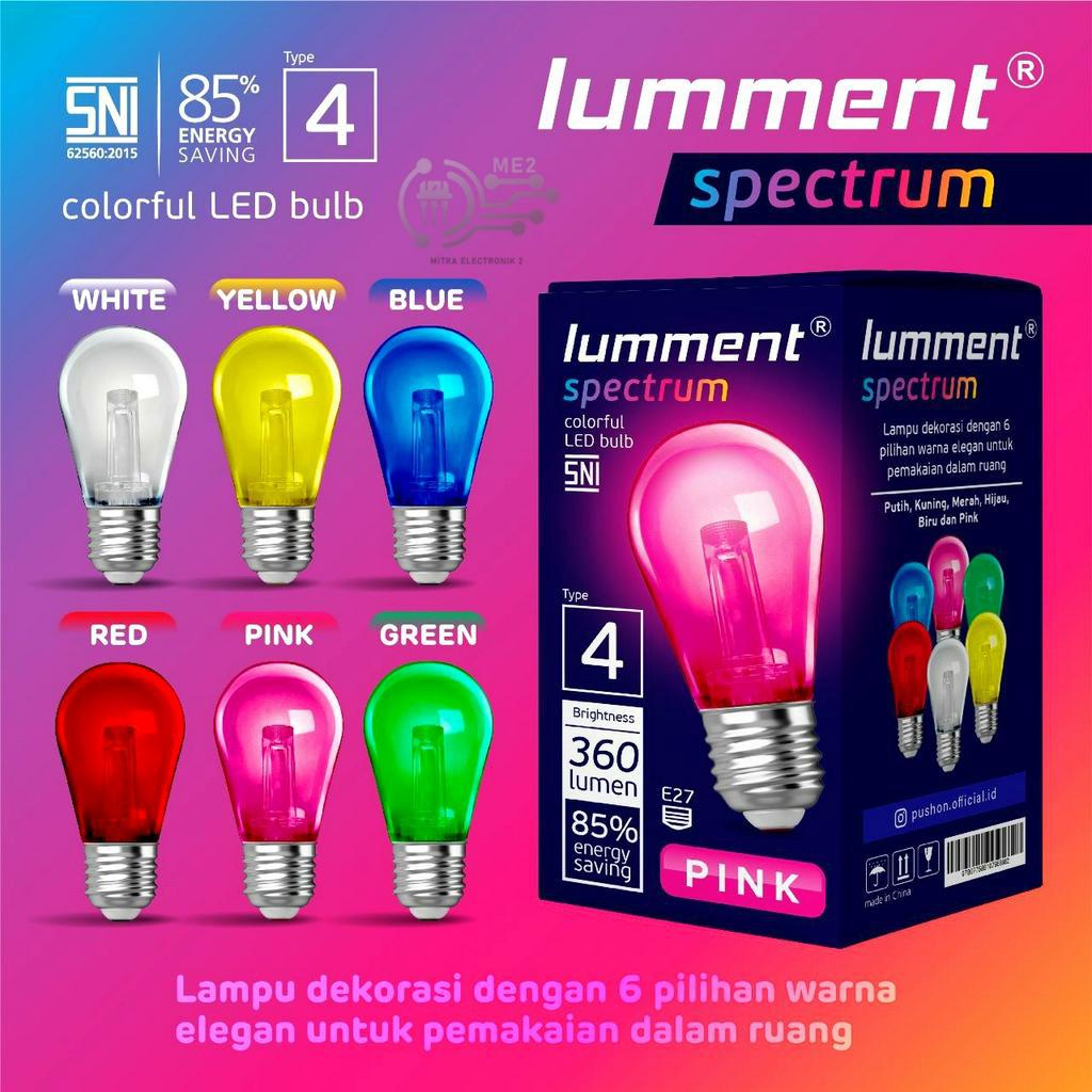 Led Dekorasi Anti Pecah Lumment Spectrum 7 Warna putih white warm kuning biru ping hijau merah