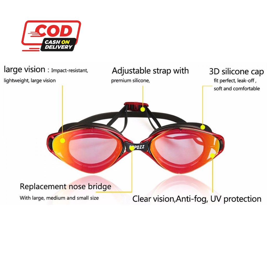 Kacamata Renang Anti Fog UV Protection WHALE  - GOG-3550