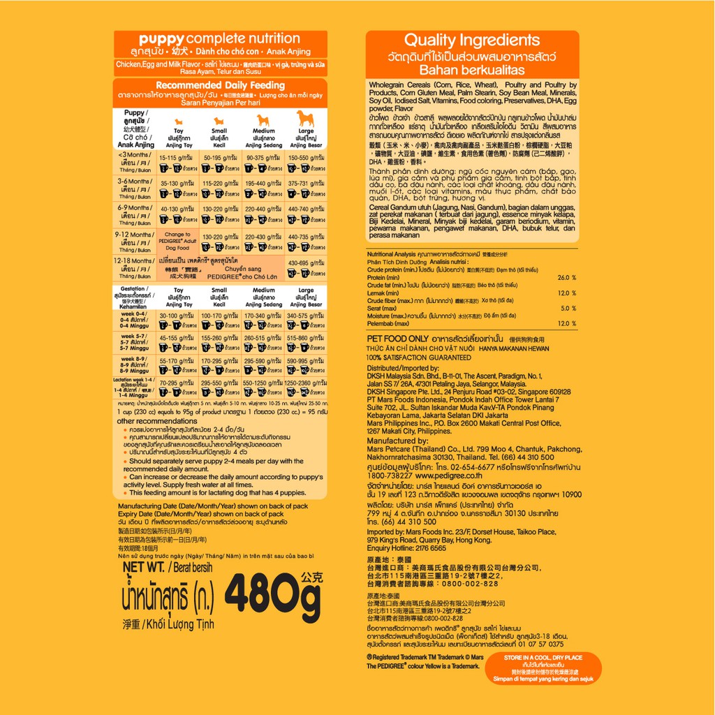 PEDIGREE® Makanan Anak Anjing Kering Rasa Chicken and Egg 400 g-5