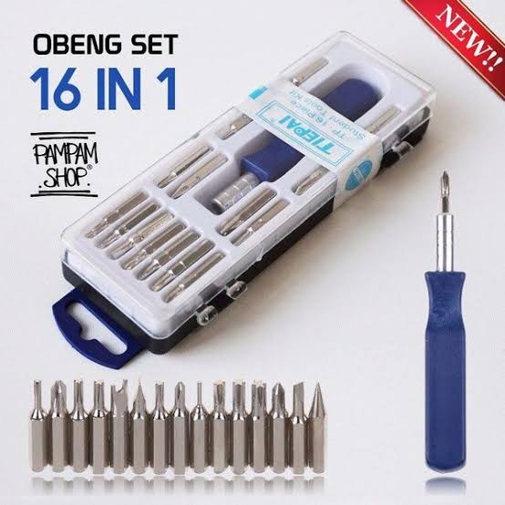 Obeng Kecil Set 16 in1 Obeng Telur 31in1 Obeng Hp Magnetik Universal