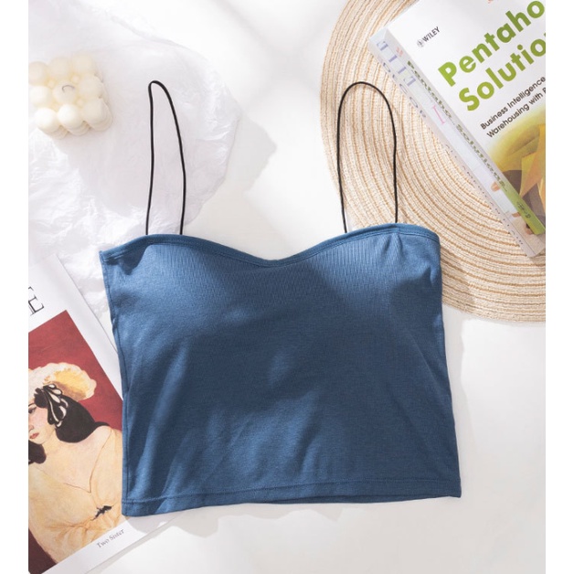 TELLY ➡️ 057 Tank top Bra With Cup BH Singlet Wanita Import