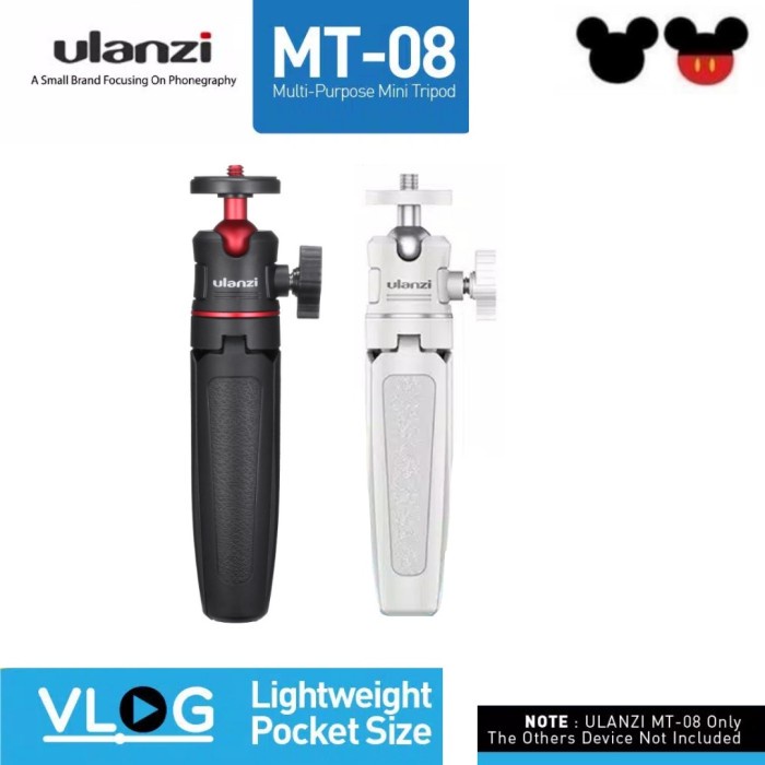 Tripod ULANZI MT-08 Mini Extension Pole Tripod Mirrorless Camera & Smartphone - Hitam(R1L4) BEST SEL