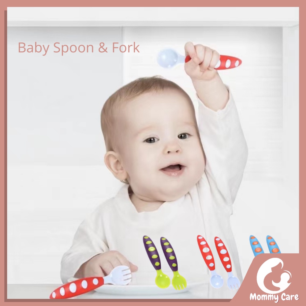 SENDOK MAKAN BAYI / SENDOK MAKAN BAYI / SPOON FORK SET GARPU / SENDOK MAKAN DAN GARPU SET