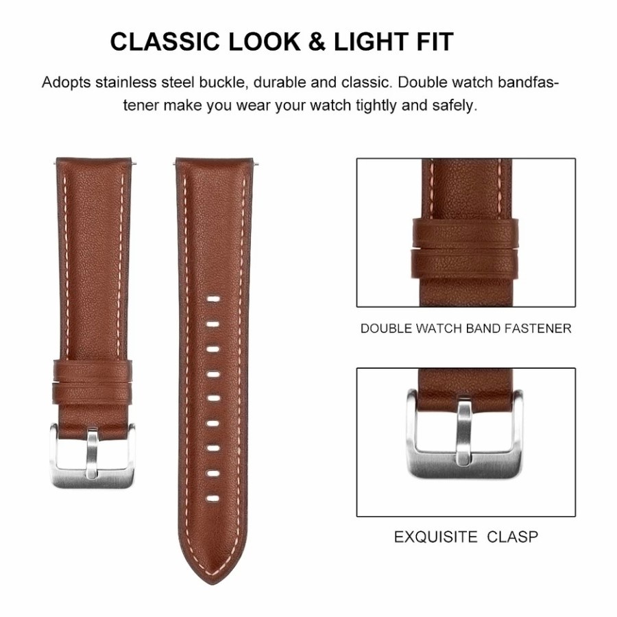 STRAP TALI JAM TANGAN - RUBBER STYLE LEATHER PREMIUM 46MM - FOR SAMSUNG GALAXY WATCH S3 FRONTIER