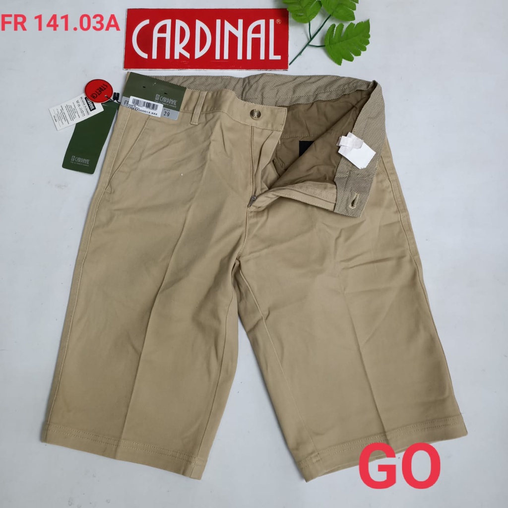 gof 30 CARDINAL FBBXX Celana Pendek Polos Stretch Kotak Motif Original Celana Santai Laki-Laki