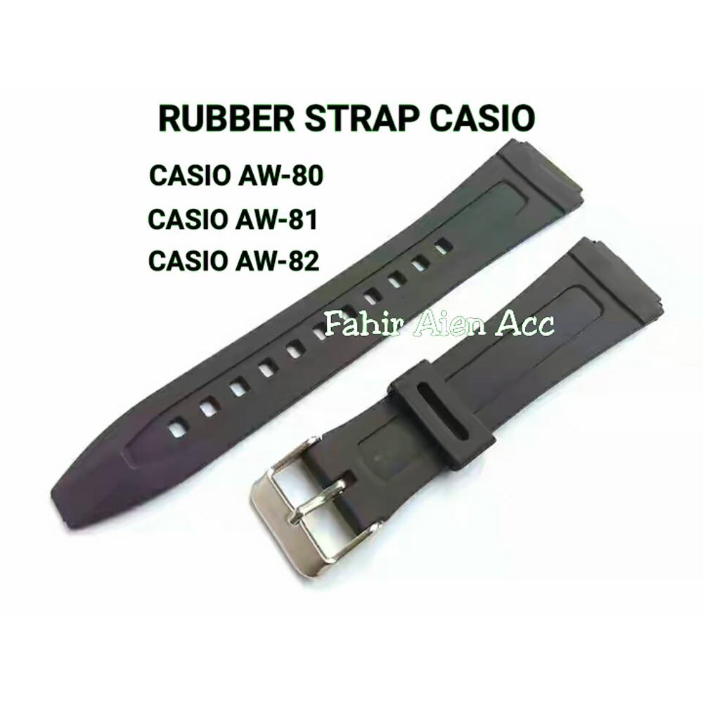 Tali Jam Tangan CASIO AW 80 Compatible CASIO AW 81 CASIO AW 82 Rubber Strap CASIO AW 80 AW 81 AW 82