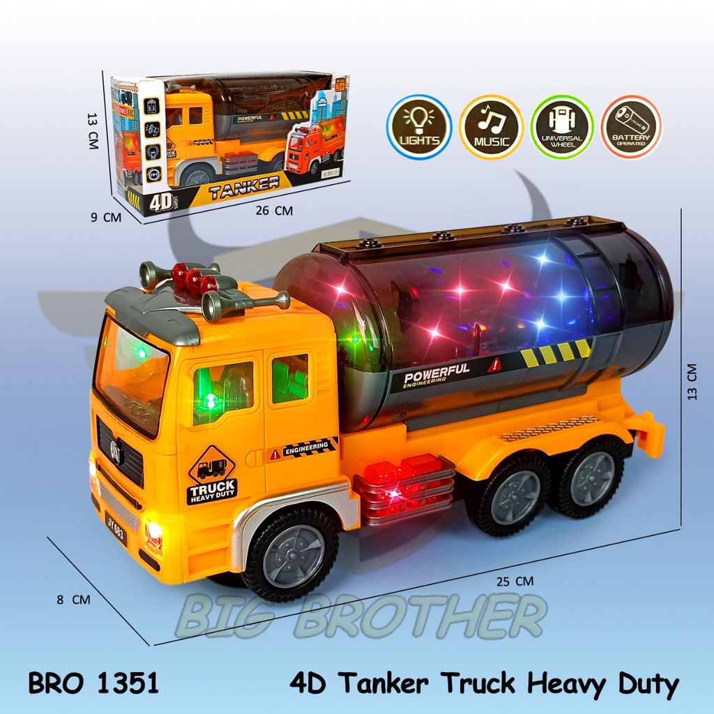 PROMO BRO1351 BRO1140 Mobil Dump Truck Molen Cement Semen Oli Tangki Mainan Mobilan Anak Truck Construction