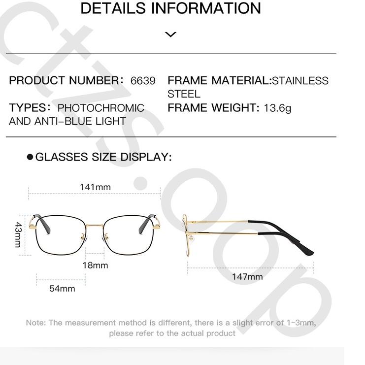 Fast Shipment Anti Radiasi 2 In 1 Potokromik Photochromic Blue Ray Pria Wanita/Kacamata Photocromic Korea