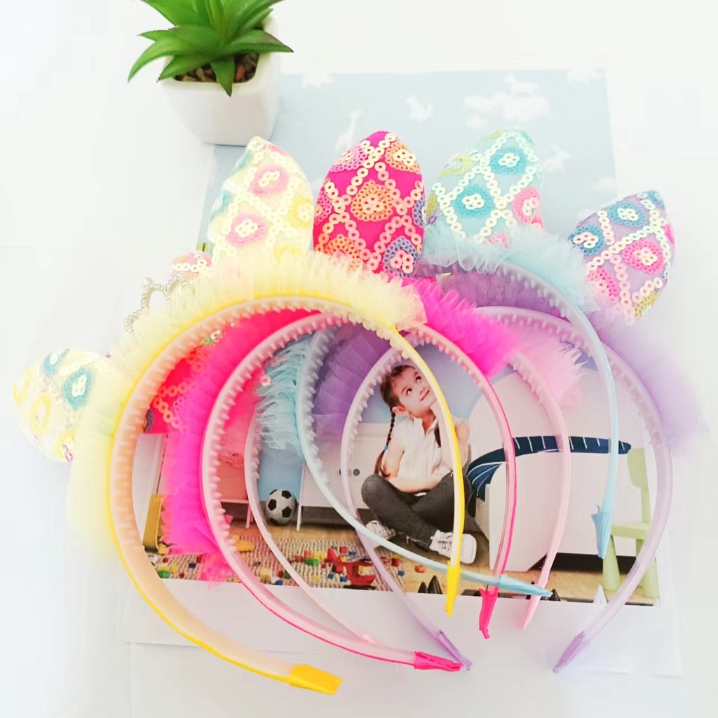 (Hello Girl)B37 Bando Anak Bando kelinci Import