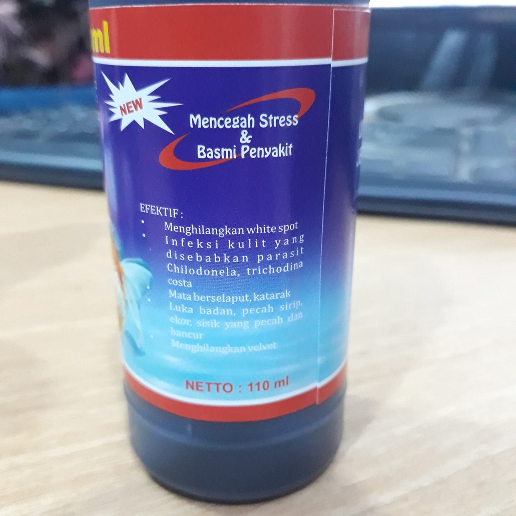 MEDICINE BLUE , OBAT BIRU UNTUK IKAN SAKIT , 110ML COCOK UNTUK SEMUA JENIS IKAN