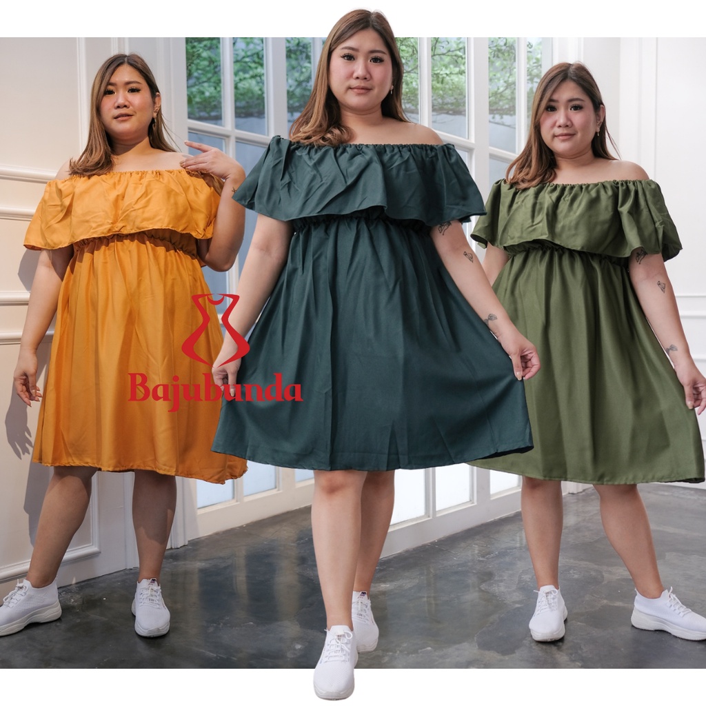 LD 120 DRESS JUMBO BIG SIZE DRESS BAJU WANITA JUMBO SABRINA