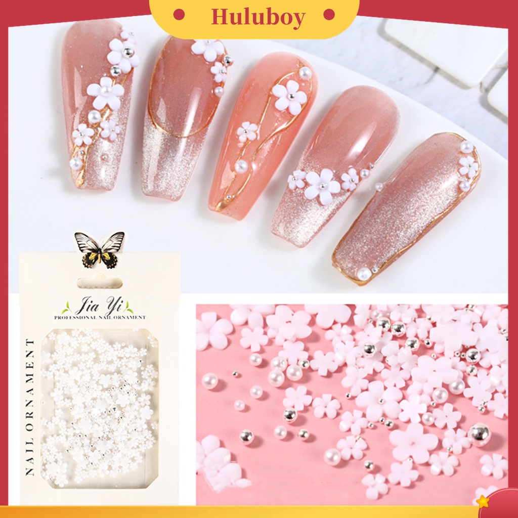 Huluboy Huluboy♡ 1 Pack Bunga Kecil Bahan Resin Untuk Dekorasi Nail Art