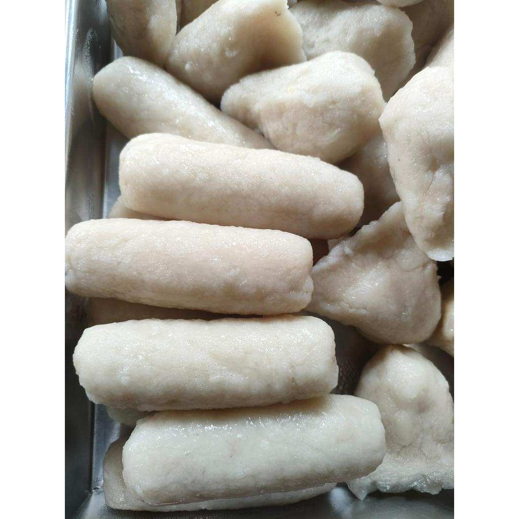 

PEMPEK PALEMBANG TELOR LENJER MIX (PEMPEK LENJER/TELOR)/FROZEN PLUS 1 BOTOL CUKO 200ml