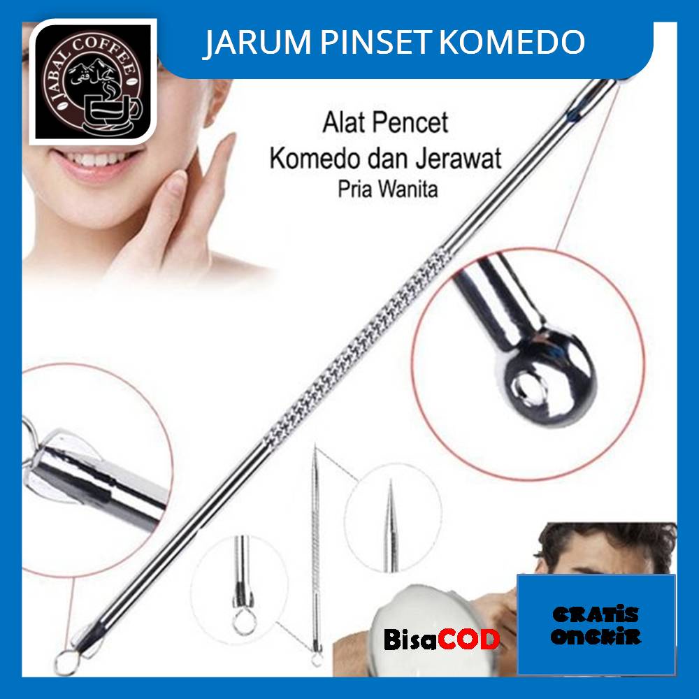 Pinset Komedo / Pencetan Jerawat / Alat Pencetan Jerawat Stainless / Pencetan KomedoJ162