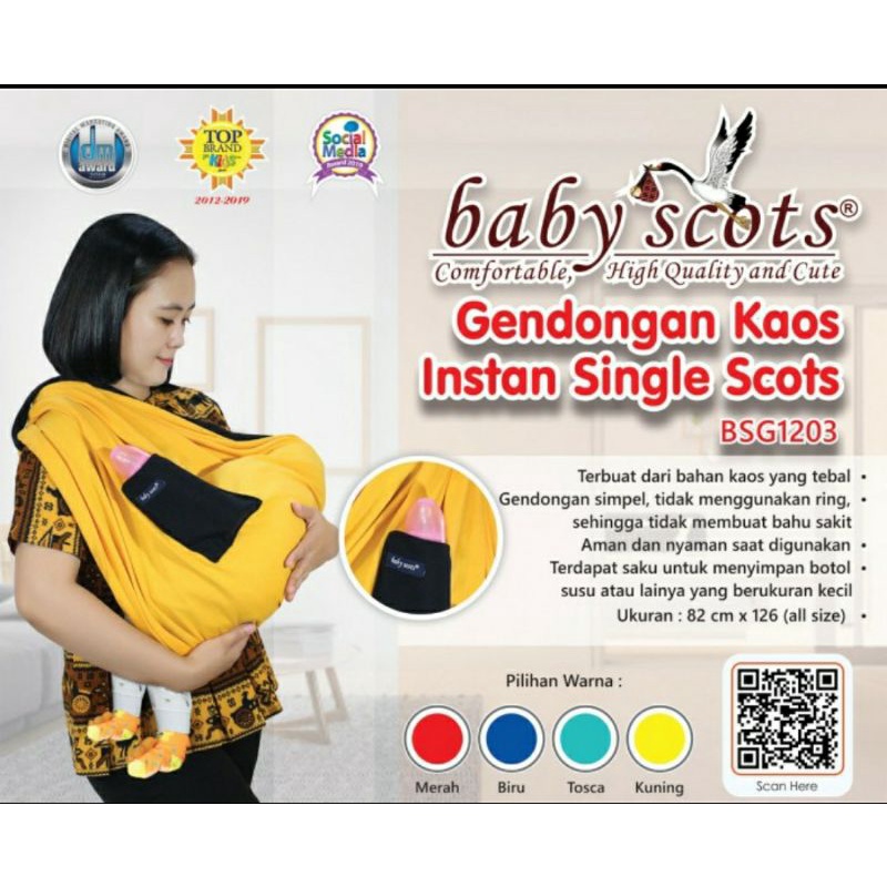 Gendongan kaos Instan Single Scots BSG 1203