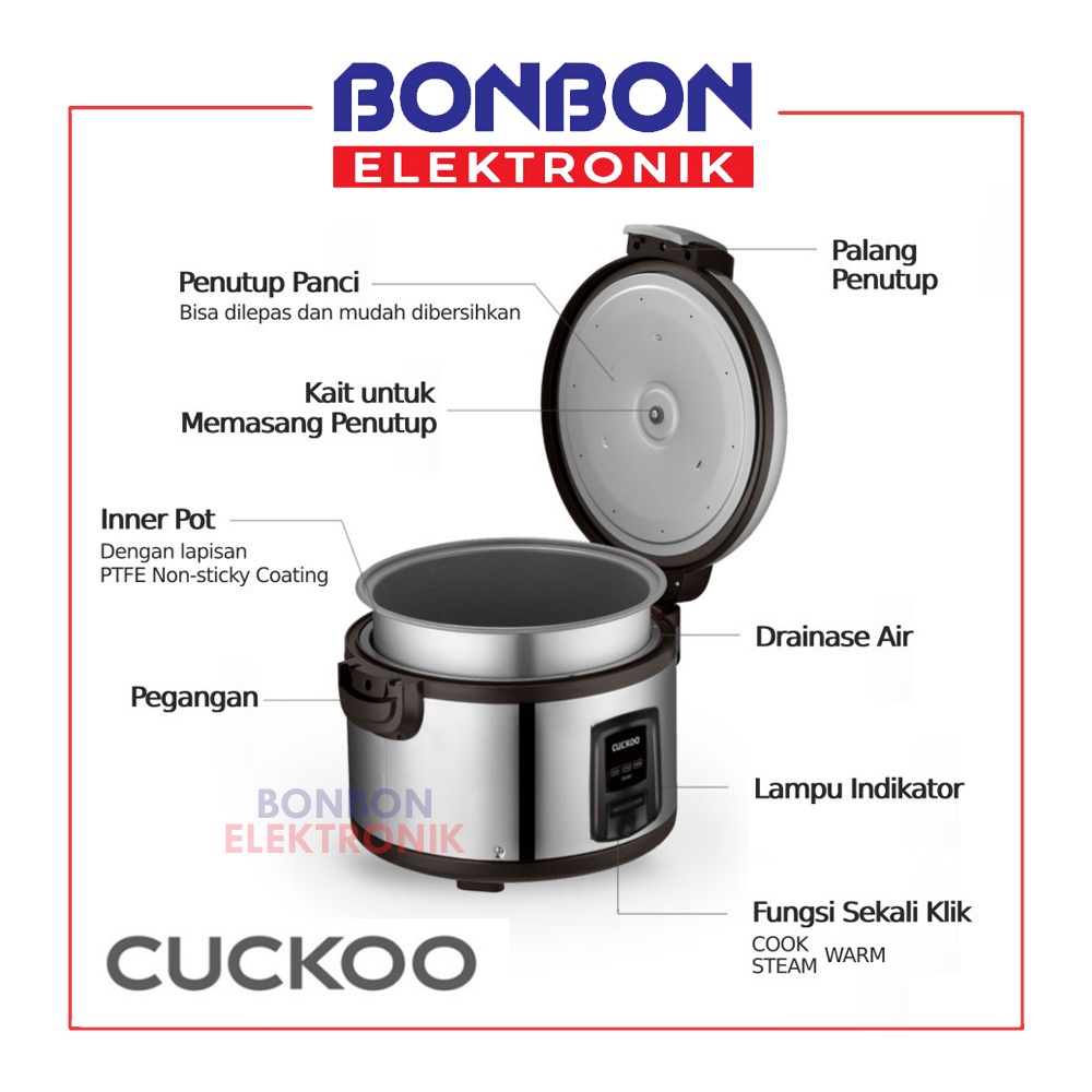 CUCKOO Commercial Mechanical Rice Cooker CR-3021 5L No.1 in Korea