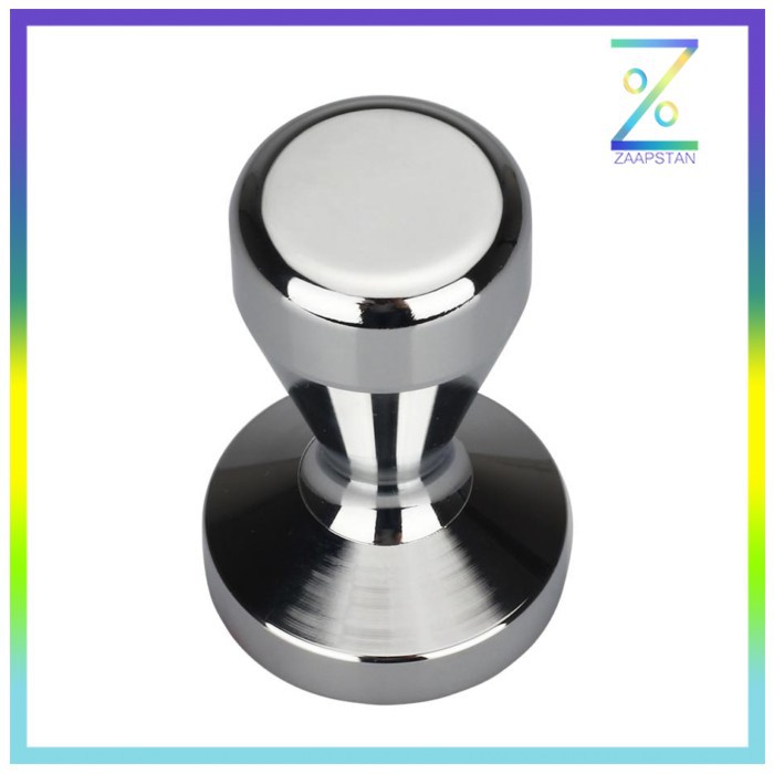 Recaps Tamper Kopi Espresso Flat Stainless Steel Chrome Plated 50mm