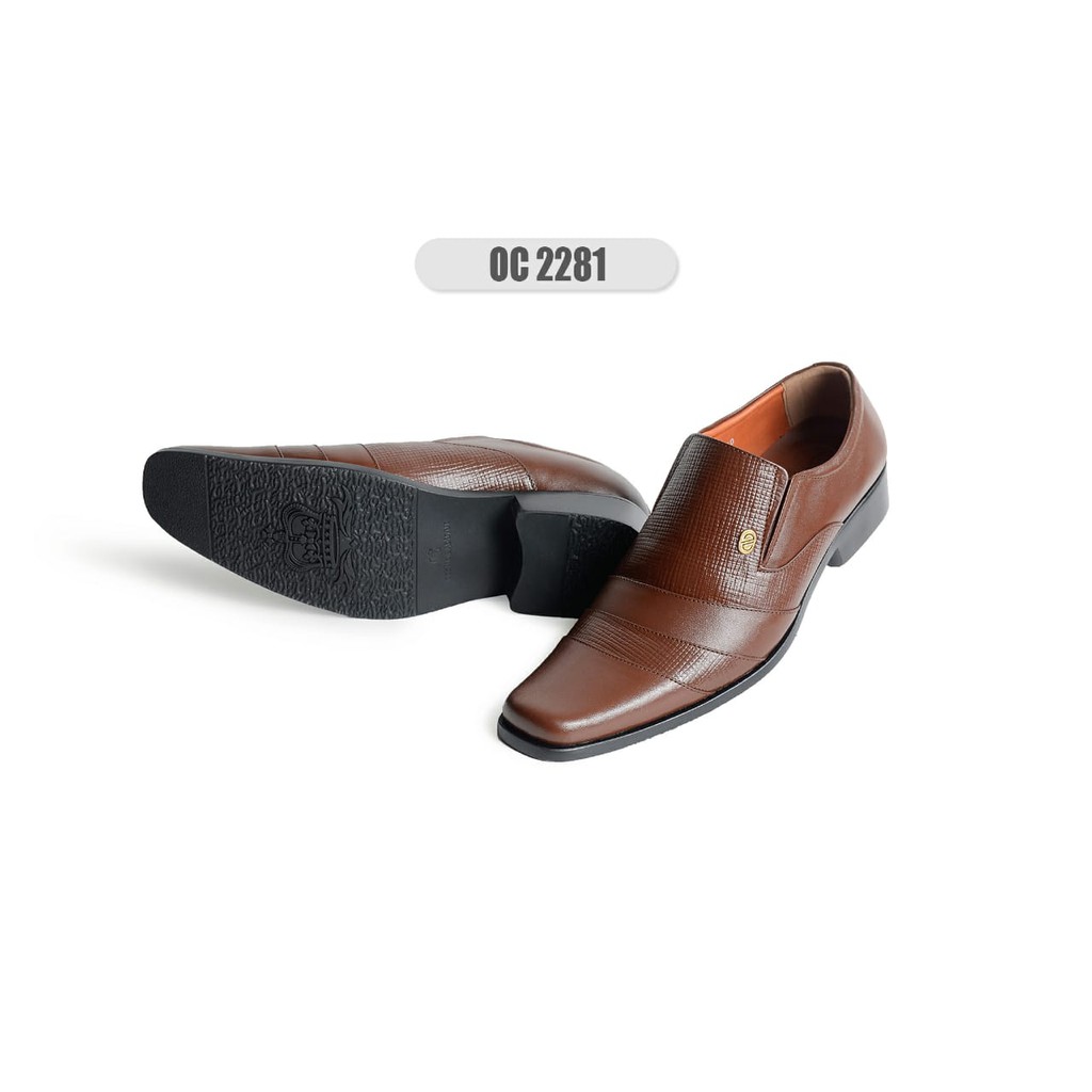 BEST SELLER SEPATU FORMAL ASLI KULIT SAPI OC-2281 MOPDEL SLIP ON KEKINIAN
