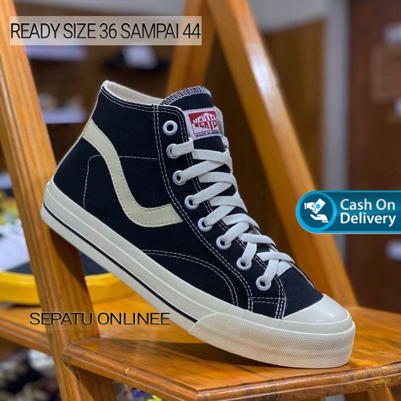  SEPATU  VANTELA PUBLIC BLACK WHITE NATURAL ORIGINAL VENTELA  