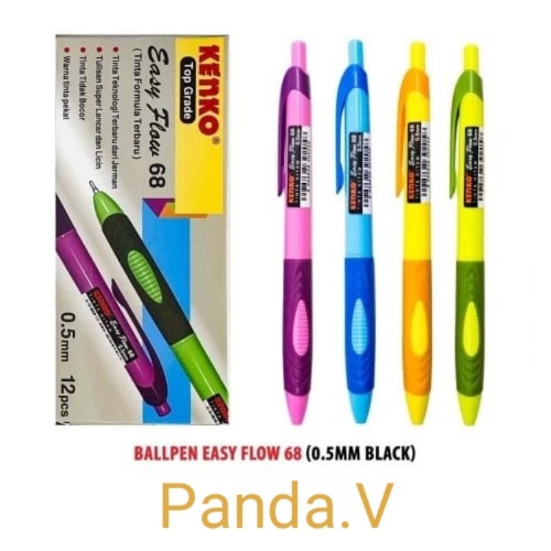 

BALPOINT PEN PENA PULPEN EASY GEL KE KO ASLI / PEN EASY GEL KENKO ASLI