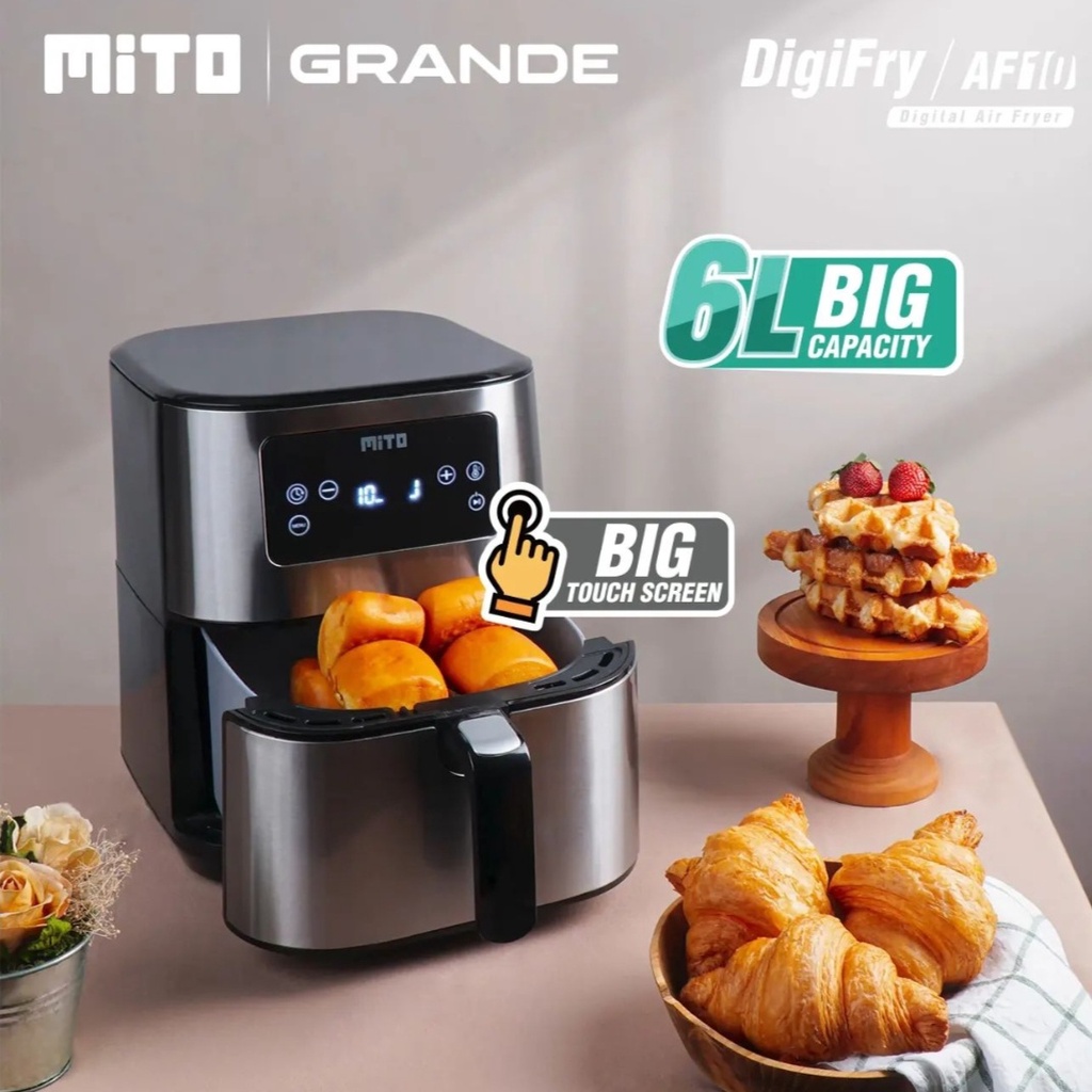 Air Fryer Mito AF 10 Jumbo 6 Liter Digital Airfryer Mito Grande AF-10 Air Fryer Mito Besar AF10