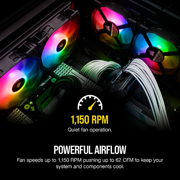 iCUE SP140 RGB PRO Performance 140mm Dual Fan Kit with Lighting Node C