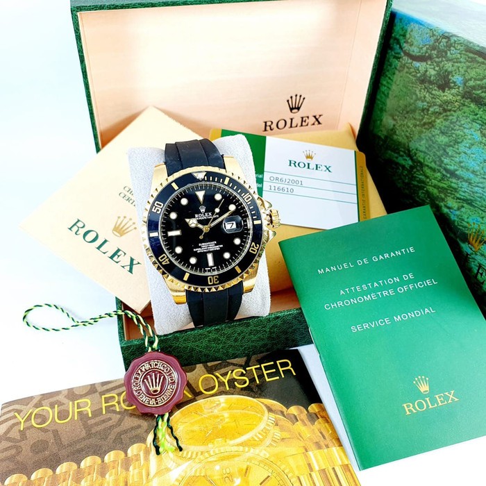 JAM TANGAN PRIA ROLEX TALI RUBBER OYSTER DATE SEPECIAL EDITION