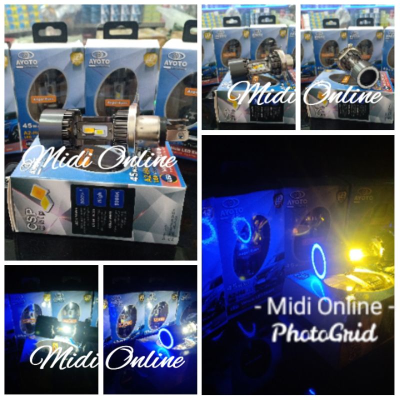 Lampu Led Mobil A2-H4 Hi/Lo AYOTO PNP 45WATT - Lampu Utama Motor Mobil H4 - Lampu Depan AYOTO with