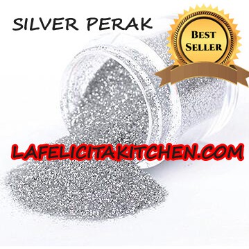 

100G SILVER PERAK EMAS GOLD SHINE SPRINKLES pop SANDING SUGAR EDIBLE CAKE GULA KUE FOOD MAKANAN GULALI BAHAN