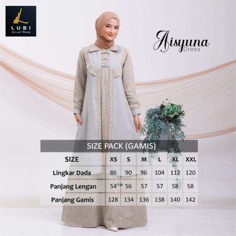 GAMIS AISYUNA NONSET HIJAB || LUBI