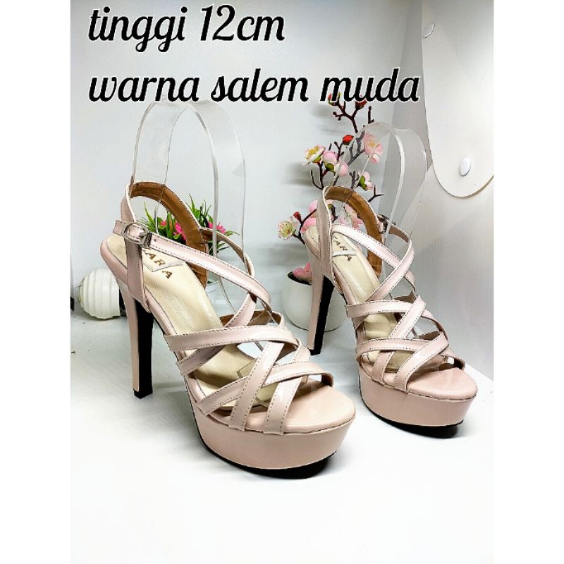HIGH HEELS SI SEXY HIGH TALI SILANG HEELS GLOSSY