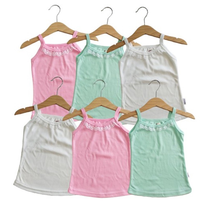 Kazel Tanktop Renda Girl 6pcs Kaos Bayi Perempuan